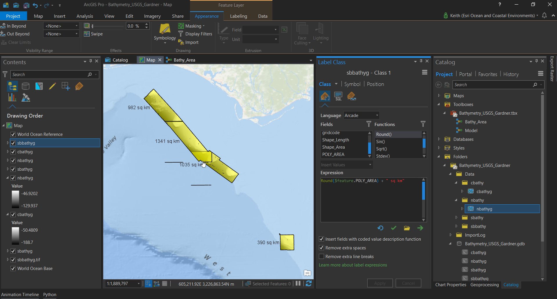 ArcGIS Pro showing results of geoprocessing tool.